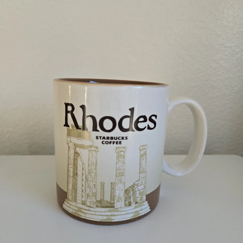 Starbucks Coffee Mug Rhodes Greece Icon Collector Series 16 oz 2018 Edition‎